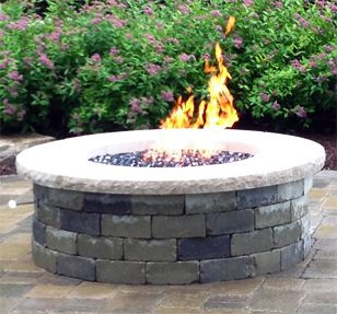 Courtyard Stone & Landscape Accent Features Firepit
