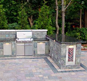 Courtyard Stone & Landscape Accent Features Grill