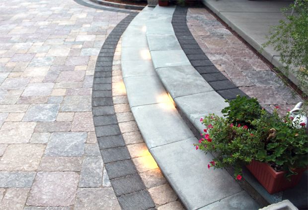 Courtyard Stone & Landscape Paver Steps